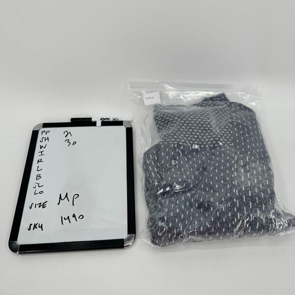 J Jill Sweater Womens Petite Medium Mp Blue Snap Top Open Bottom Cardigan Knit - Picture 10 of 10